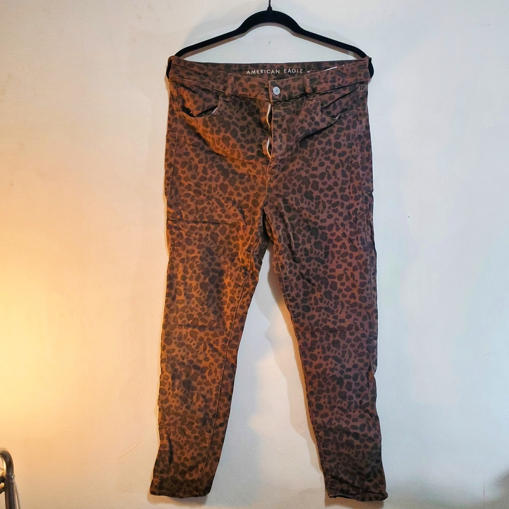 American Eagle Leopard Print Jeans